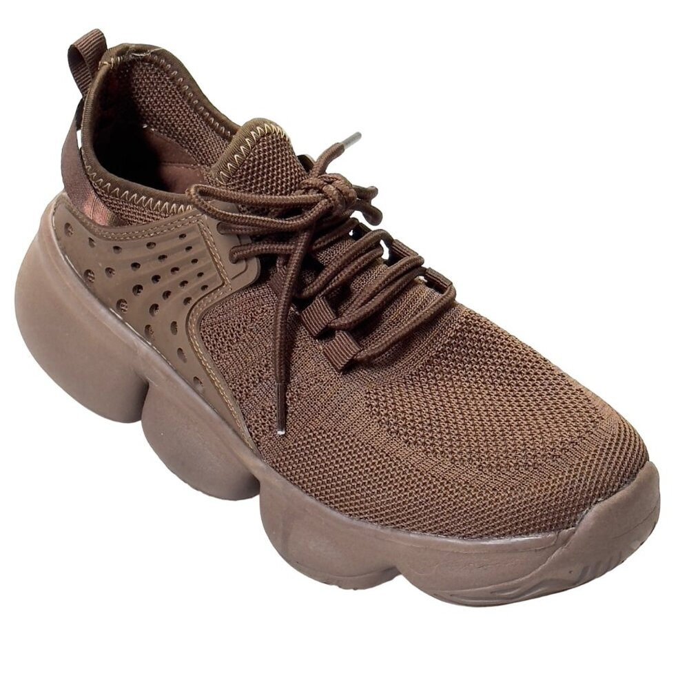 MATA Women’s Shoes Brown Mesh Platform Fashion Sneakers Size 9
